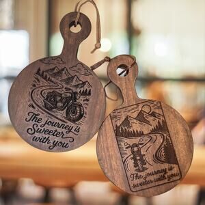 Custom - motorcycle Valentines Day Gift, 9x6 cutting board.